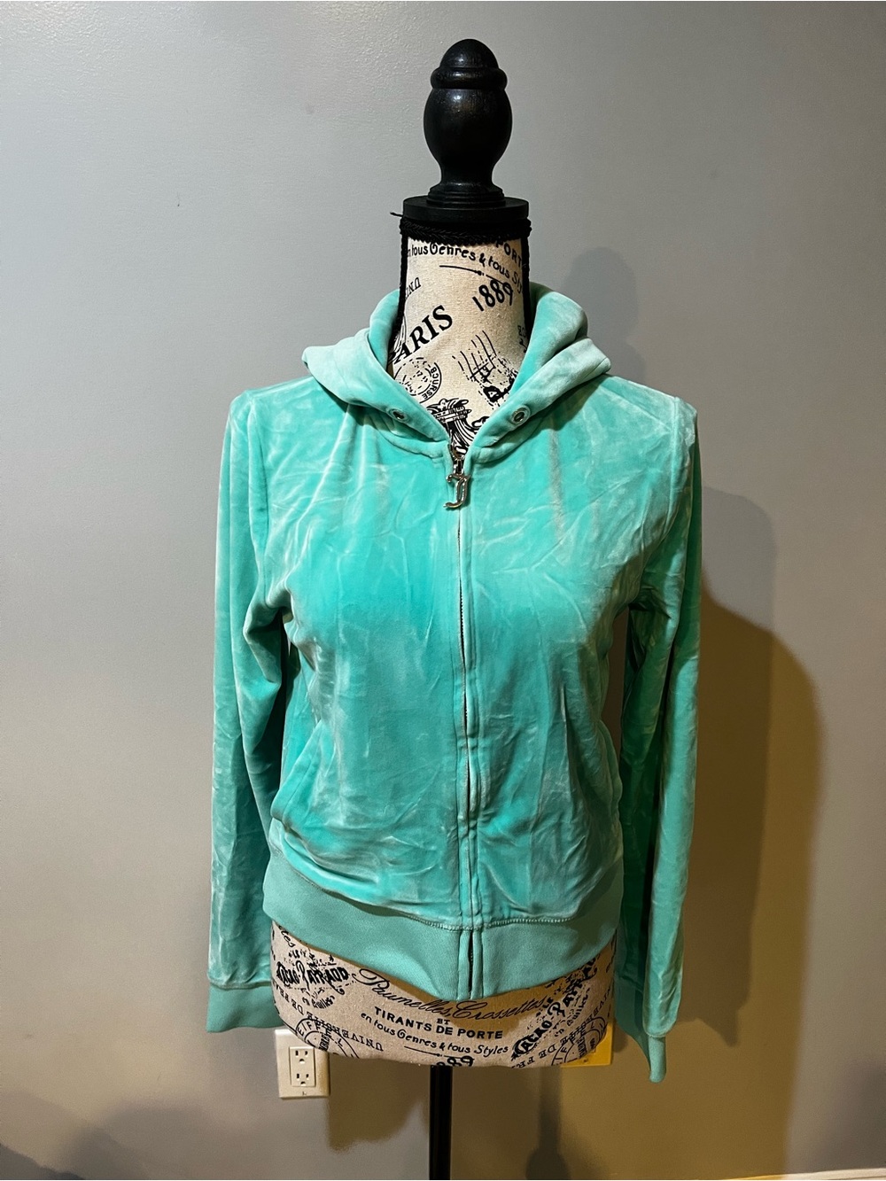 Juicy Couture Seafoam Velour Hoodie